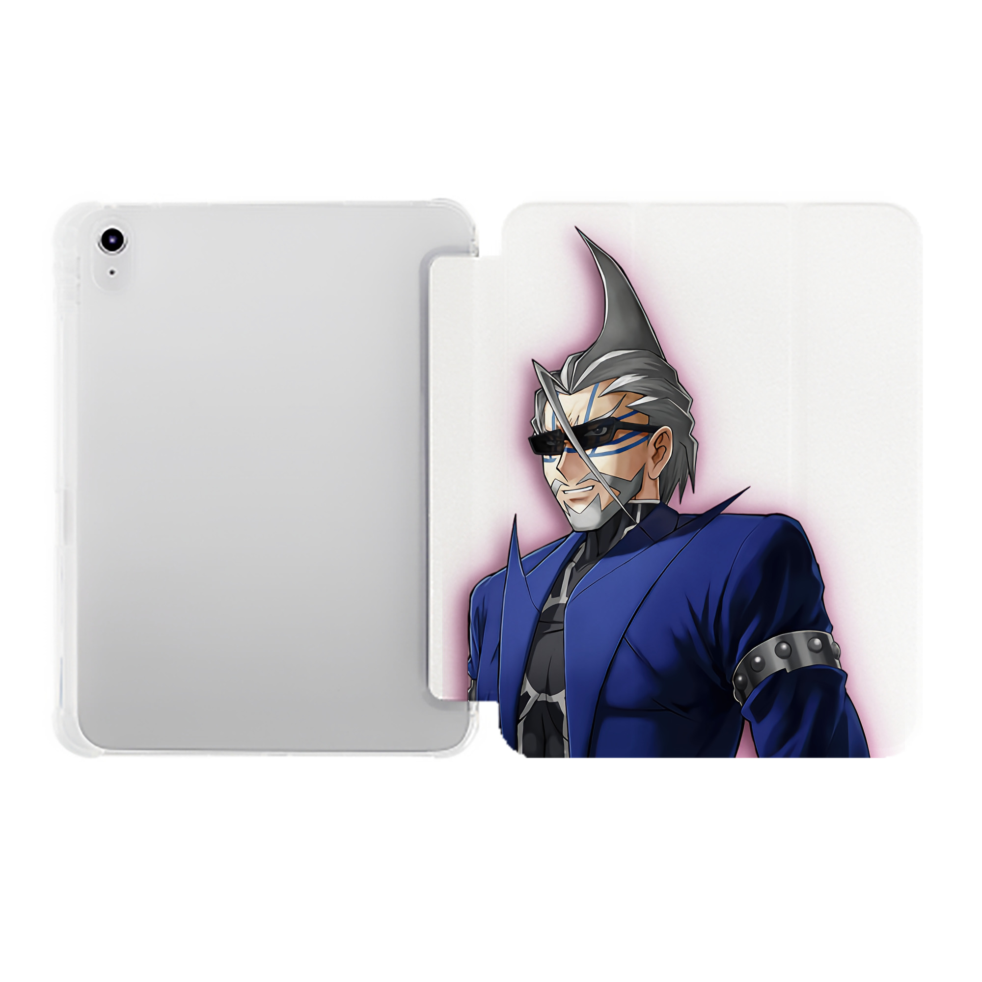 （画像用） 遊☆戯☆王 Yu-Gi-Oh! IPad ケース ペン収納付き 三つ折りスタンド PUレザー×シリコン 対応機種9.5/10.5/10.9インチ